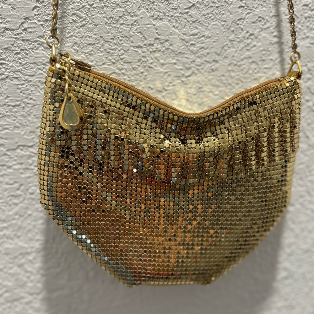 Gold Sequin Women's Evening bag 22”strap